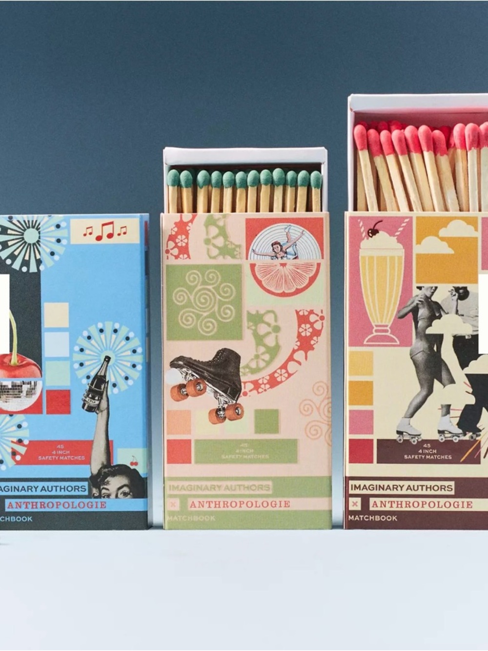 New! Imaginary Authors X Anthropologie Match Boxes. Set of three